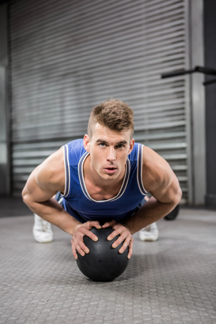 How to perform push-ups with the slam ball?