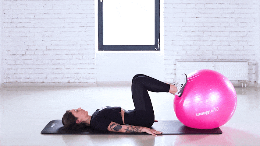 How to perform glute bridge with the stability ball
