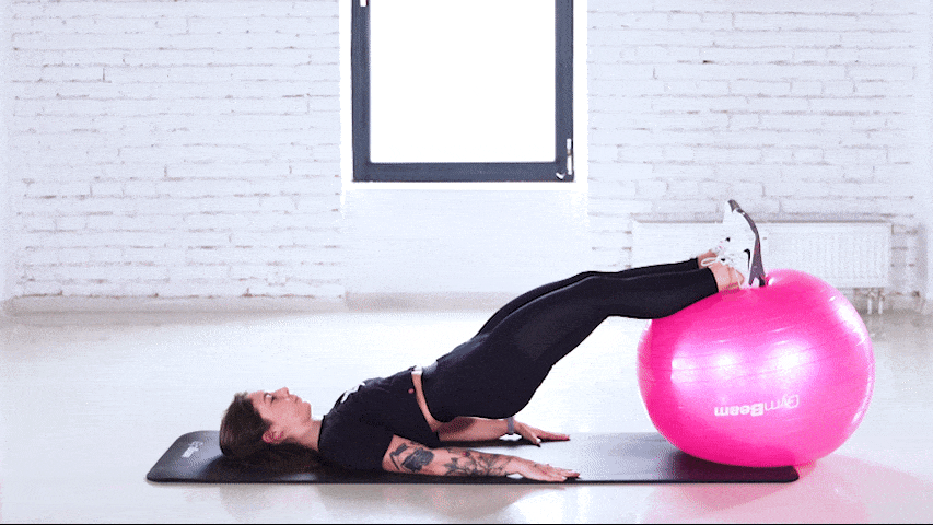 How to perform hamstring curl with the stability ball