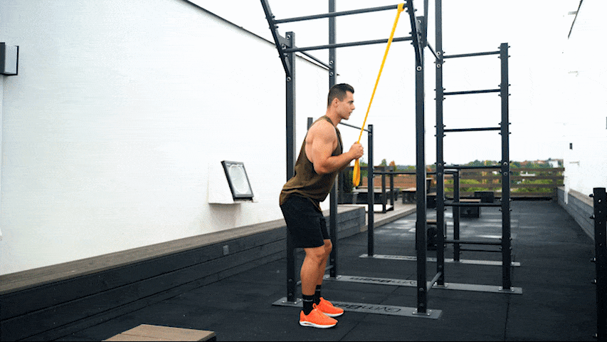 How to do resistance band triceps extension correctly?