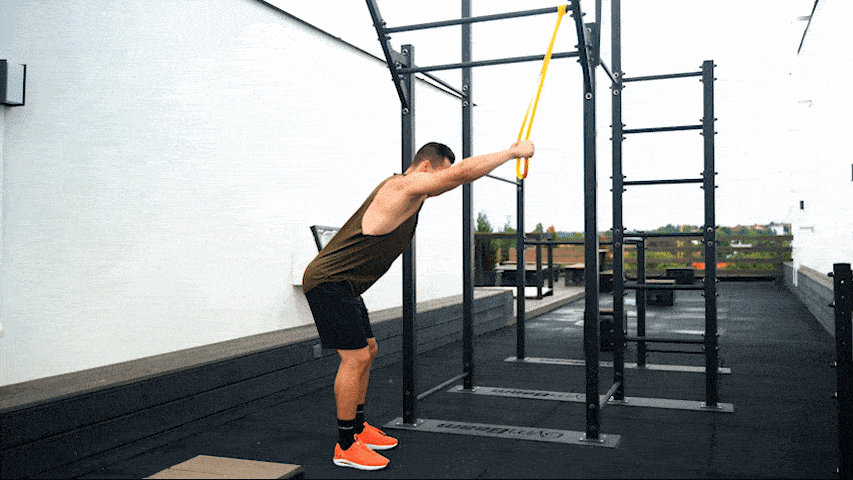 How to do resistance band standing pullover correctly?