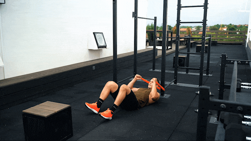 How do resistance band sit-ups correctly?