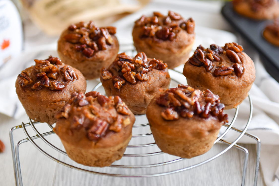 Fitness Recipe: Sweet Potatoes Muffins with Caramelised Pecans