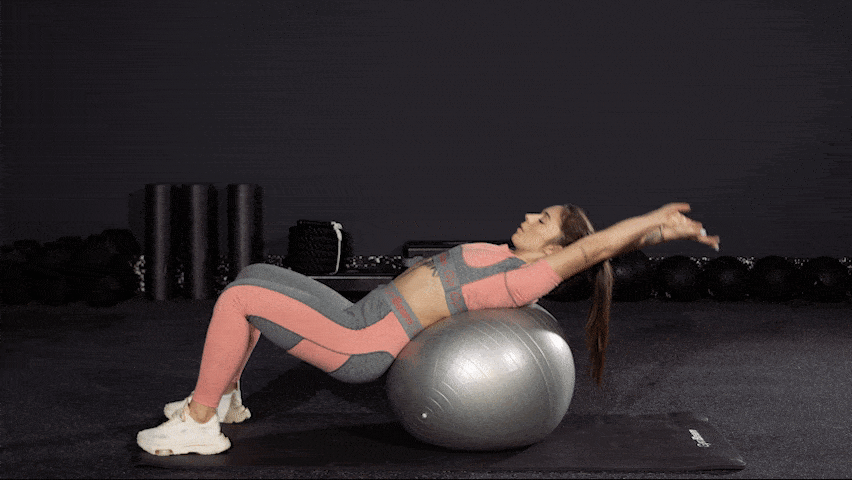 How to do crunches on a ball?