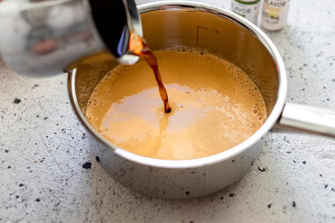 Pumpkin Spice Latte - Mixing Ingredients