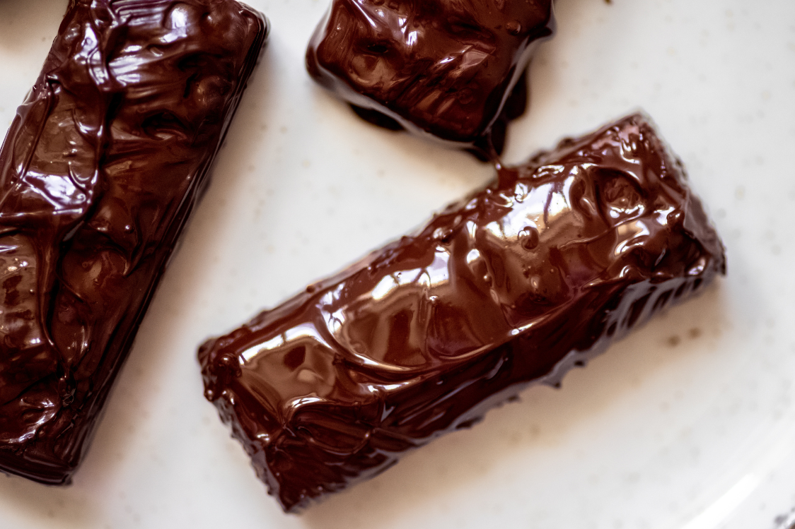 Кокосови блокчета, покрити с шоколад - покритие