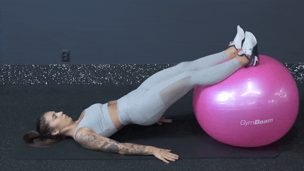 exercise ball hamstring curl