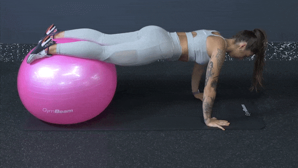 exercise ball push-ups