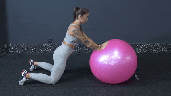 exercise ball triceps extensions