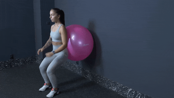 exercise ball wall squats