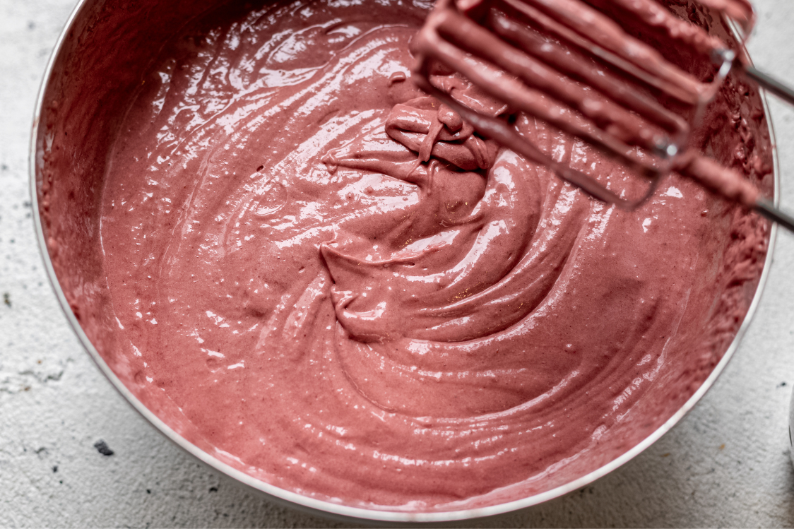 Red Velvet Cake with Quark Cream Filling - dough
