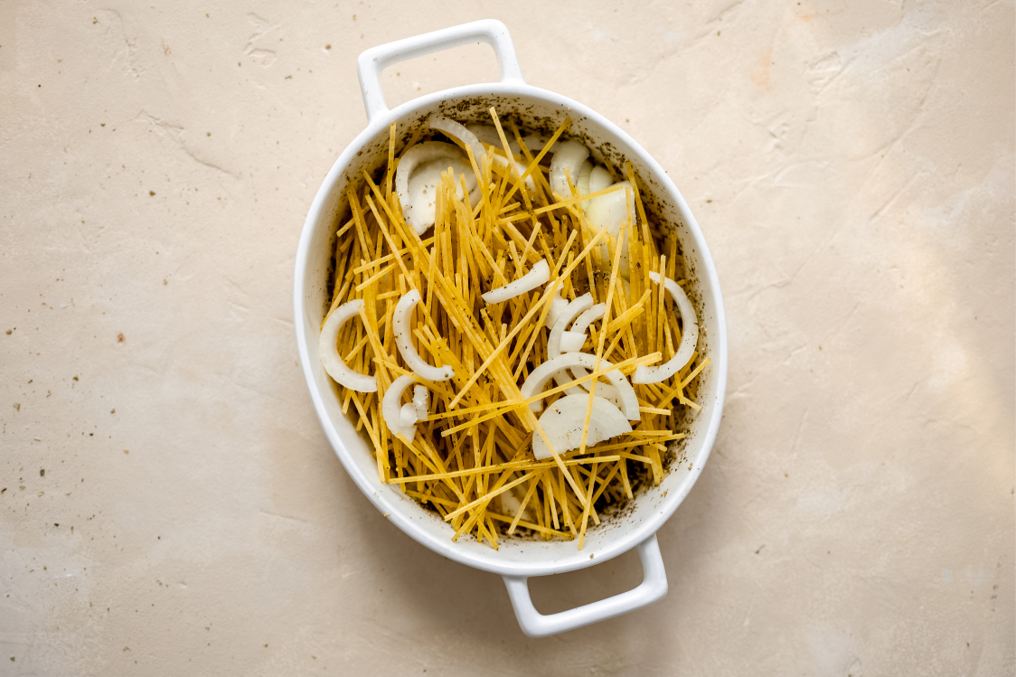 Zapečené špagety - príprava