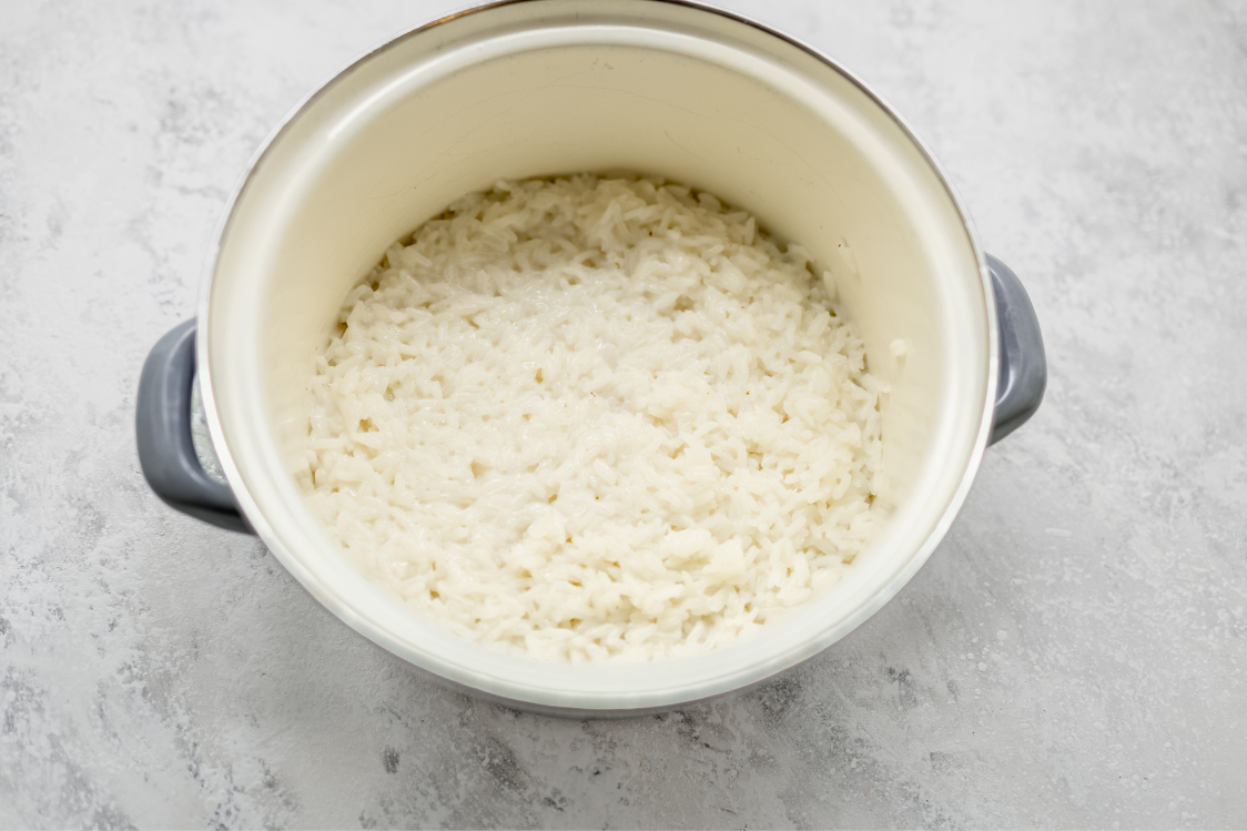 Soufflé di riso ricco di proteine - preparazione del riso