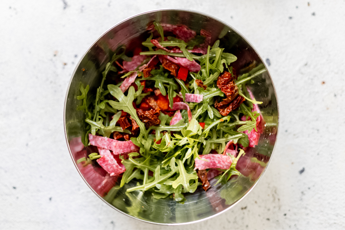 Antipasto salad - preparation