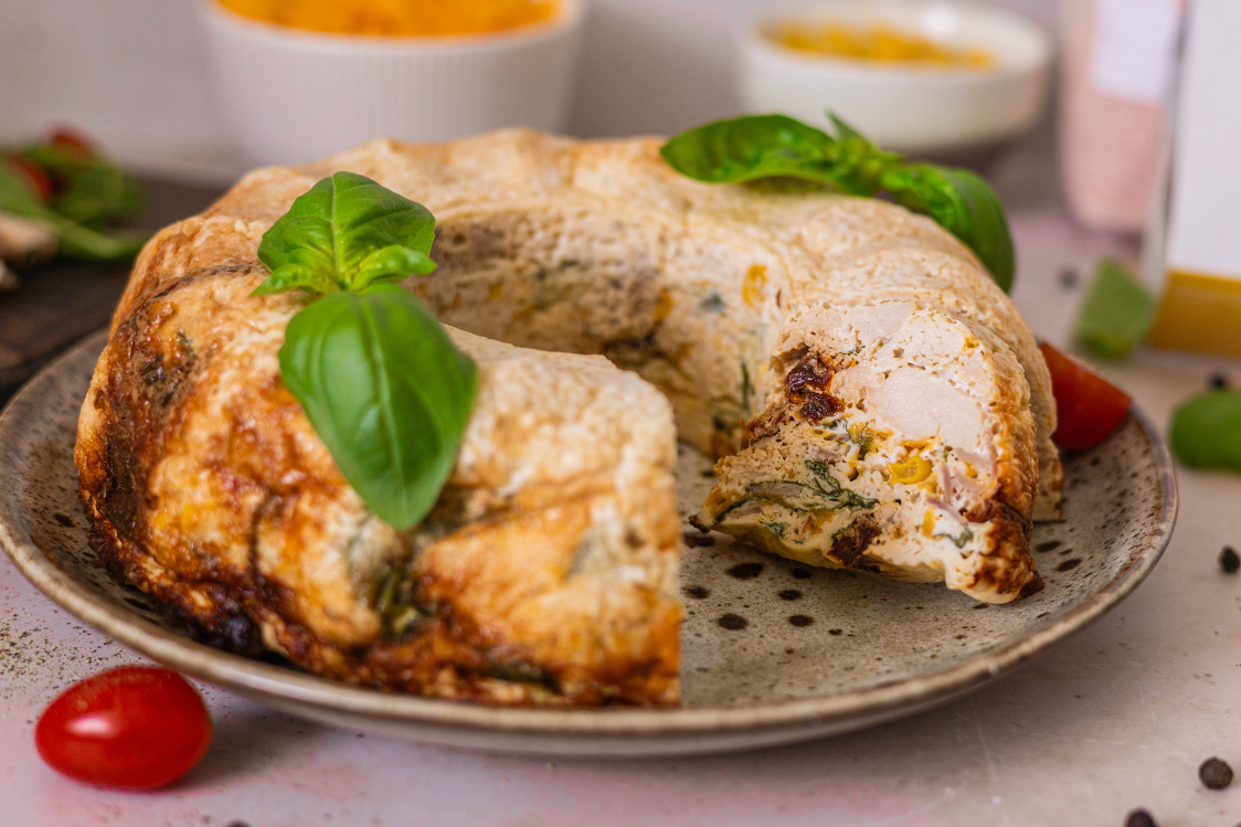 Pileći kuglof sa špinatom i sirom