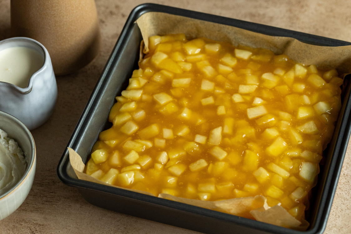 Slojeviti kolač od jabuka - Priprema srednjeg sloja