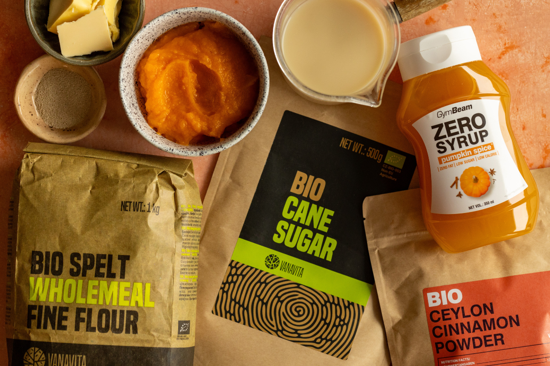 Fitness recept: Dýňové skořicové šneky - ingredience