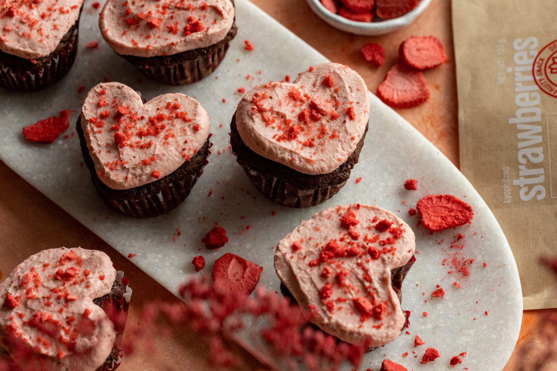 Srdíčkové cupcakes 