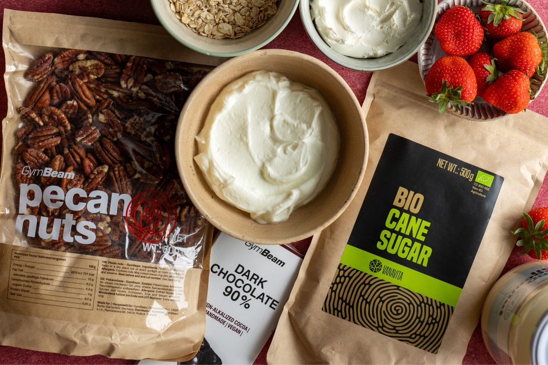 Mini cheesecakes s čokoládovou polevou - ingredience