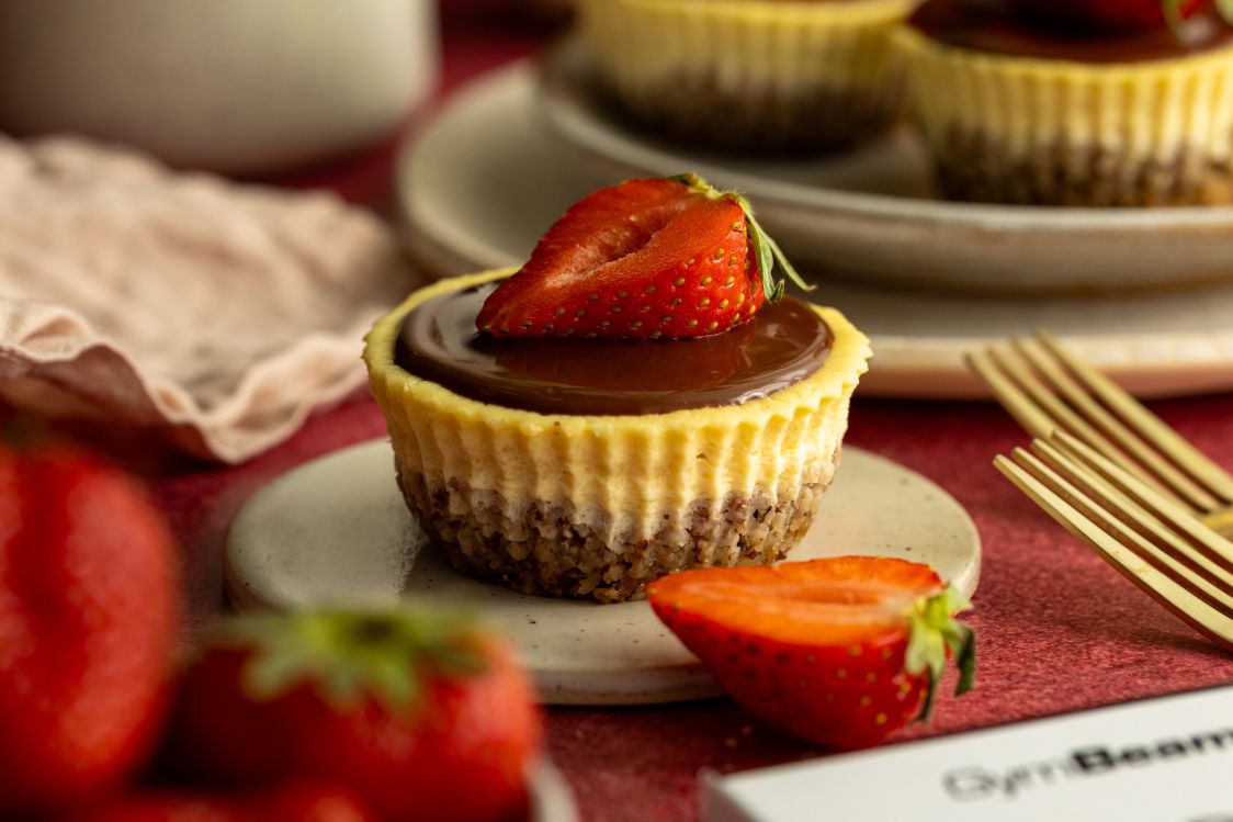 Mini cheesecakes s čokoládovou polevou
