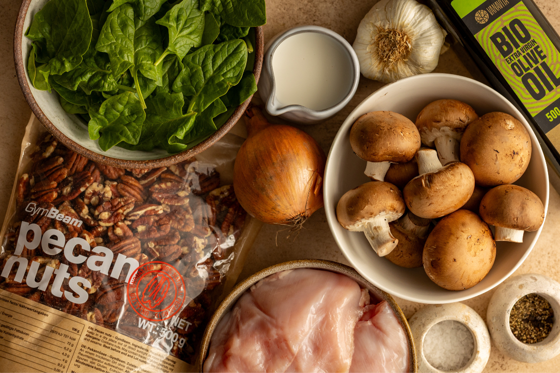 Kuřecí prsa na houbách - ingredience