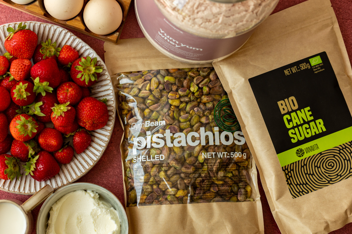 Jahodový dort s pudingovým krémem - ingredience Jahodový dort s pudingovým krémem - ingredience