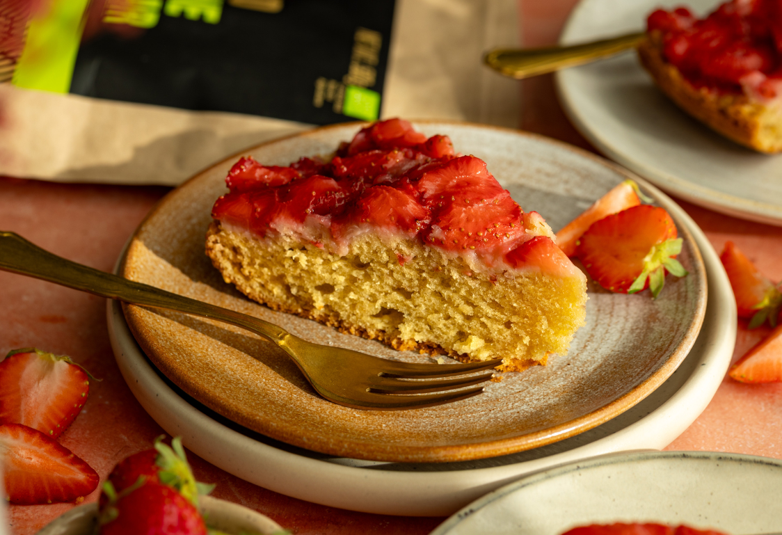 Obrácený jahodový koláč