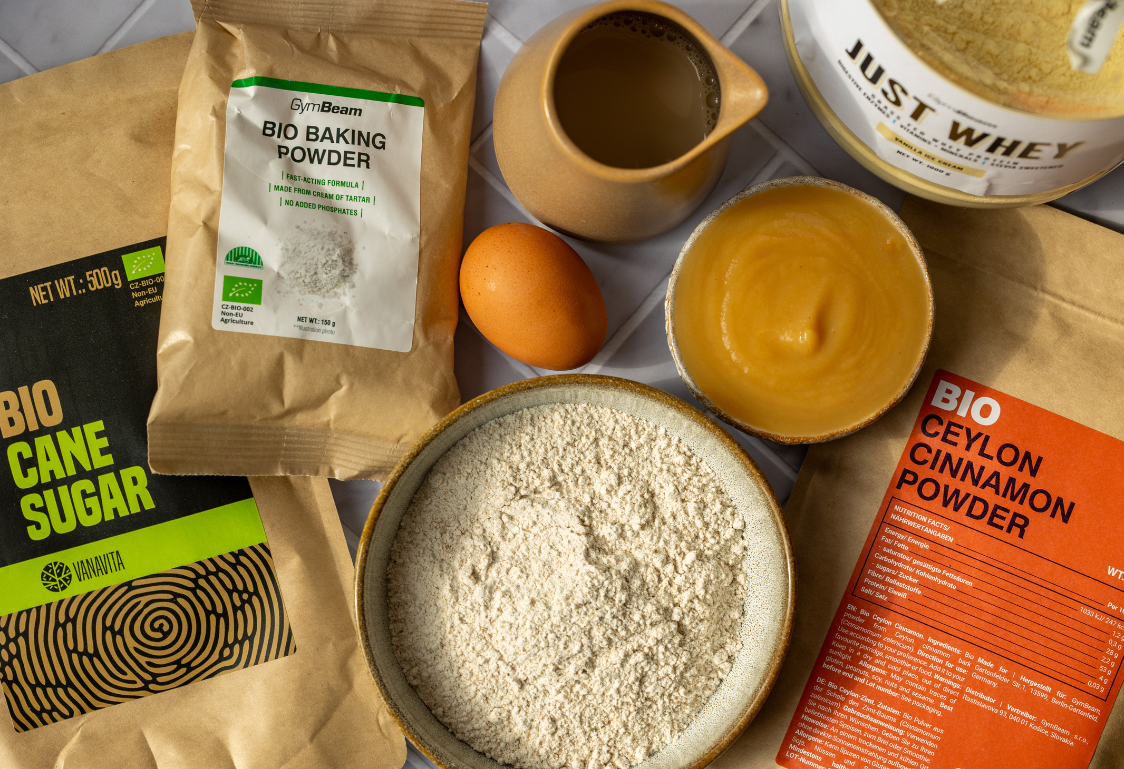 Pečené jablečné donuty se skořicí - ingredience Pečené jablečné donuty se skořicí - ingredience