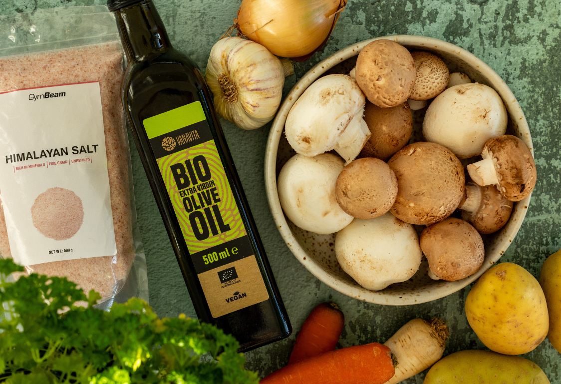 Houbová polévka - ingredience Houbová polévka - ingredience