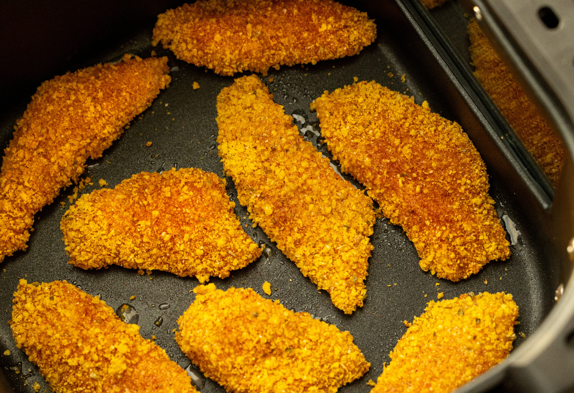 Křupavé kuřecí stripsy v tortille - příprava masa