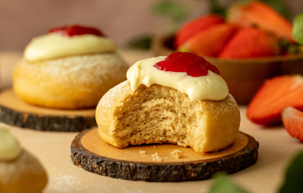 Fitness recept: Kynuté koblížky s tvarohovým krémem