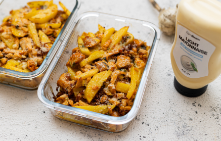 Fitness recept: Zapečená kuřecí prsa s brambory a light majonézou