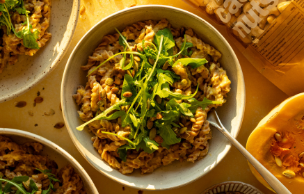 Fitness recept: Těstoviny s veganskou dýňovou omáčkou