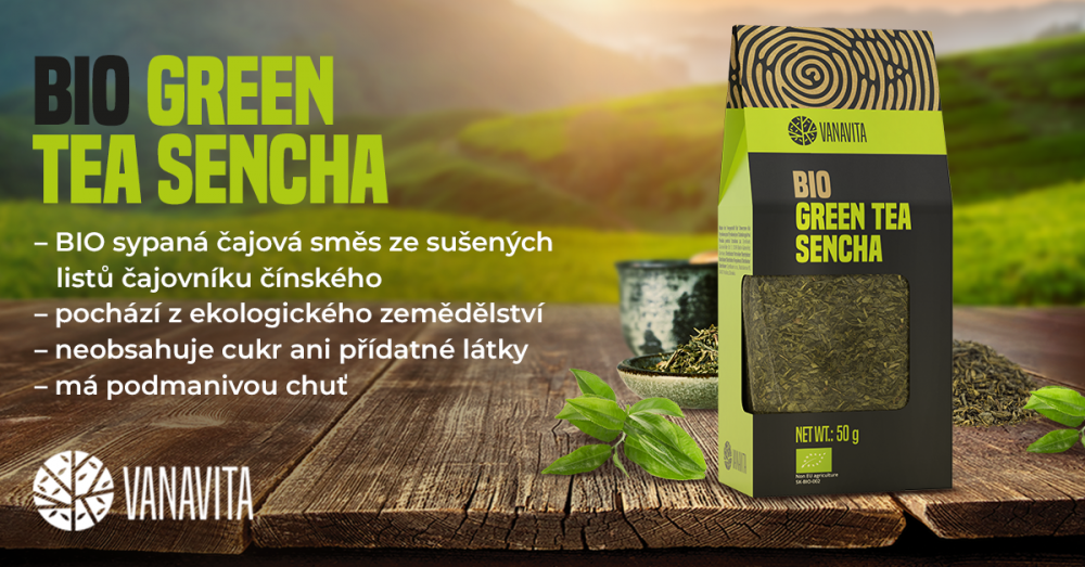 BIO Zelený čaj - Sencha - VanaVita 