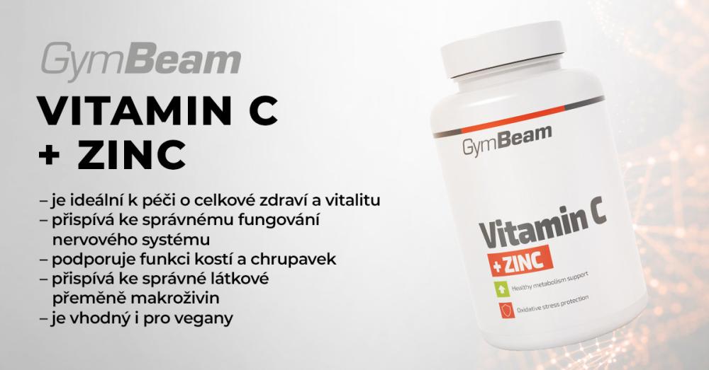 Vitamín C + Zinek + extrakt ze zázvoru tablety na cucání - GymBeam