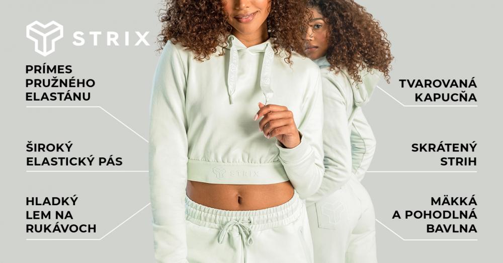 Dámská mikina Essential Cropped Hoodie Moon Grey - STRIX