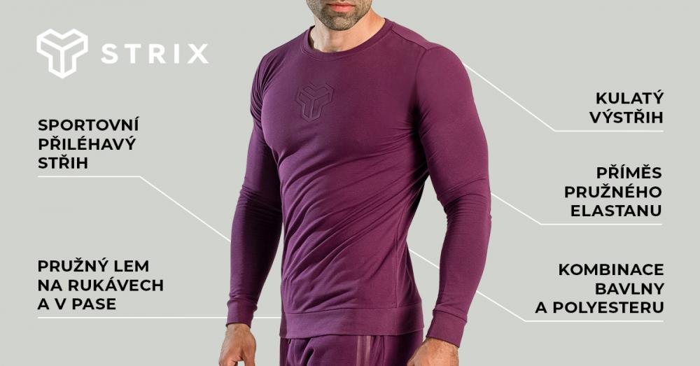 Tričko s dlouhým rukávem Essential Plum - STRIX