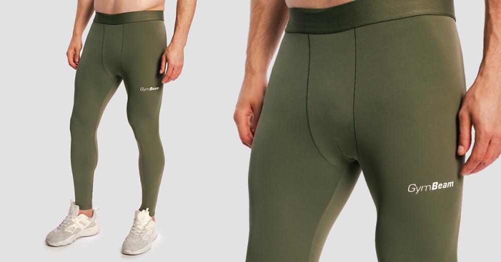 Pánske legíny Combat Olive Grey - GymBeam