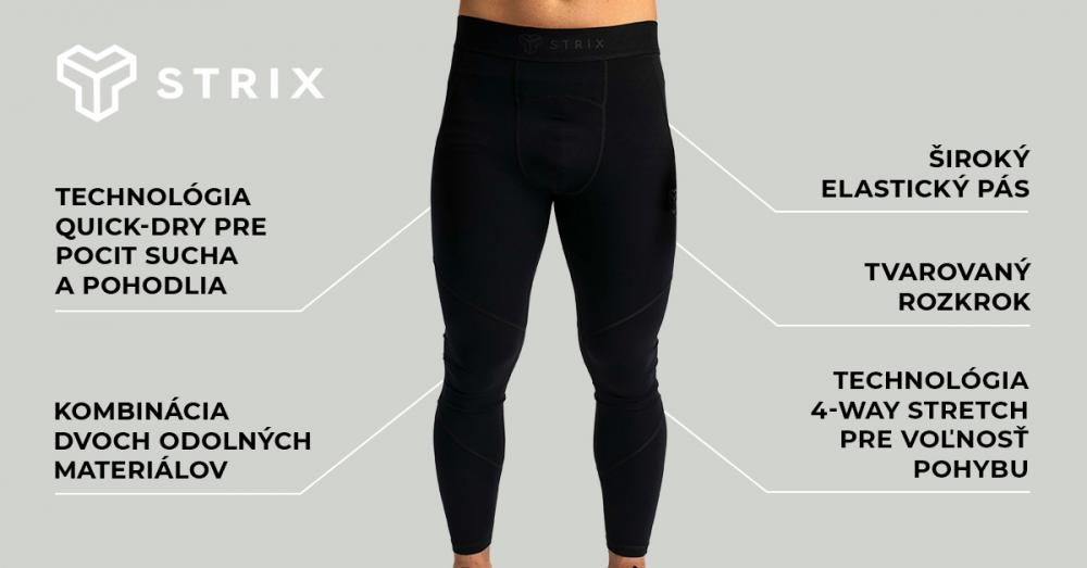 Pánské legíny Essential black - STRIX