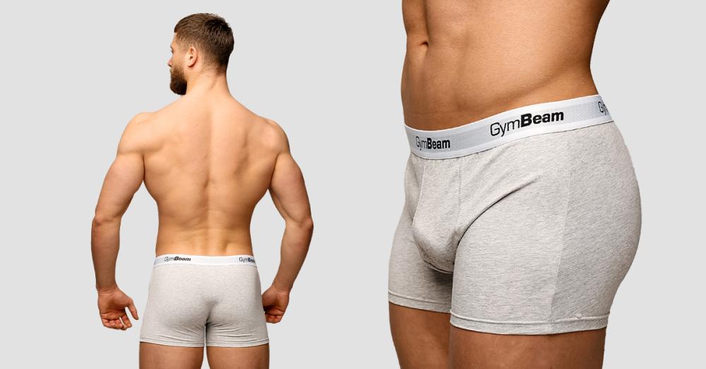 Pánské boxerky Essentials 3Pack Grey - GymBeam