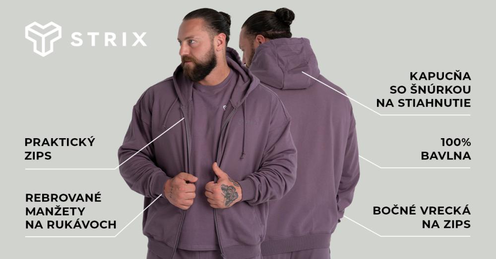 Mikina na zip Taupe - STRIX