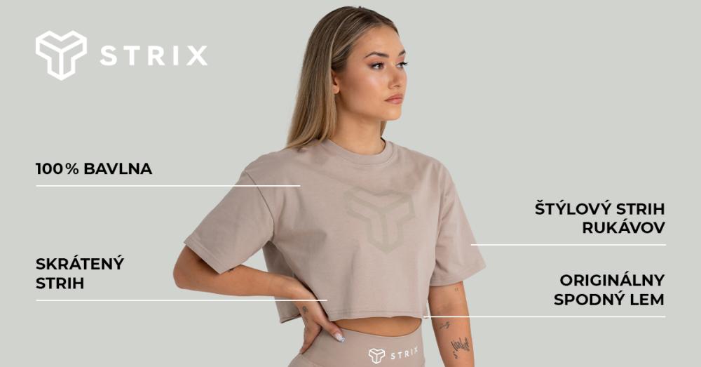 Dámské tričko CropTop Taupe - STRIX