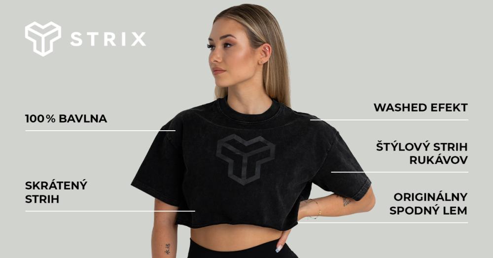 Dámský CropTop Washed Black - STRIX