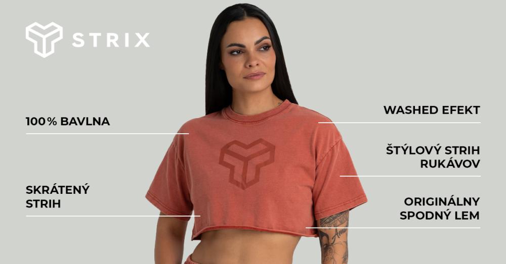 Dámský CropTop Washed Black - STRIX