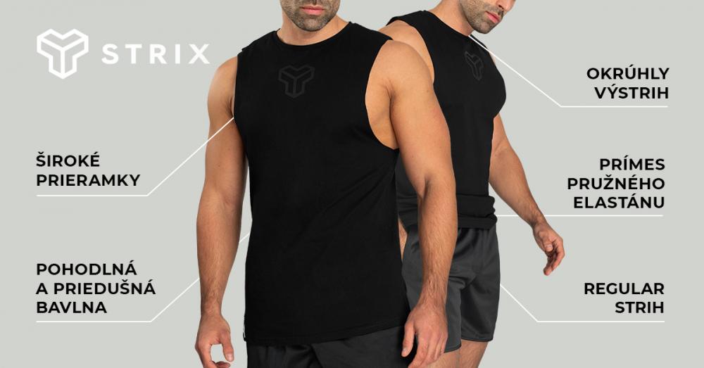 Tílko Essential Cut-off Black - STRIX