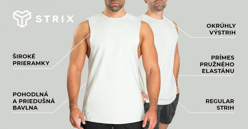 Tílko Essential Cut-off Moon Grey - STRIX