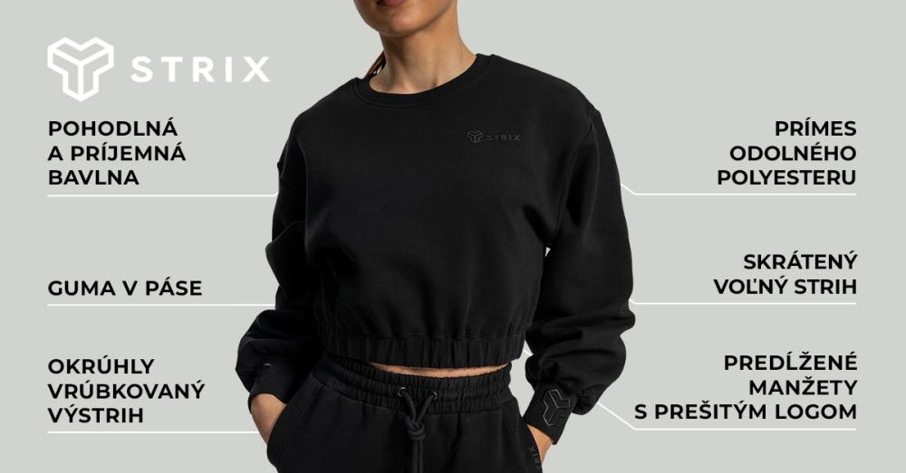 Dámská mikina Lunar Cropped Black - STRIX