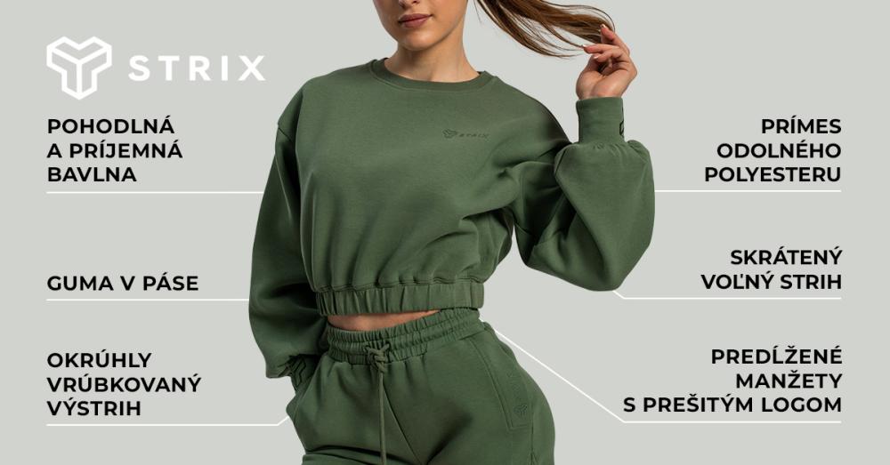Dámská mikina Lunar Cropped Cedar Green - STRIX