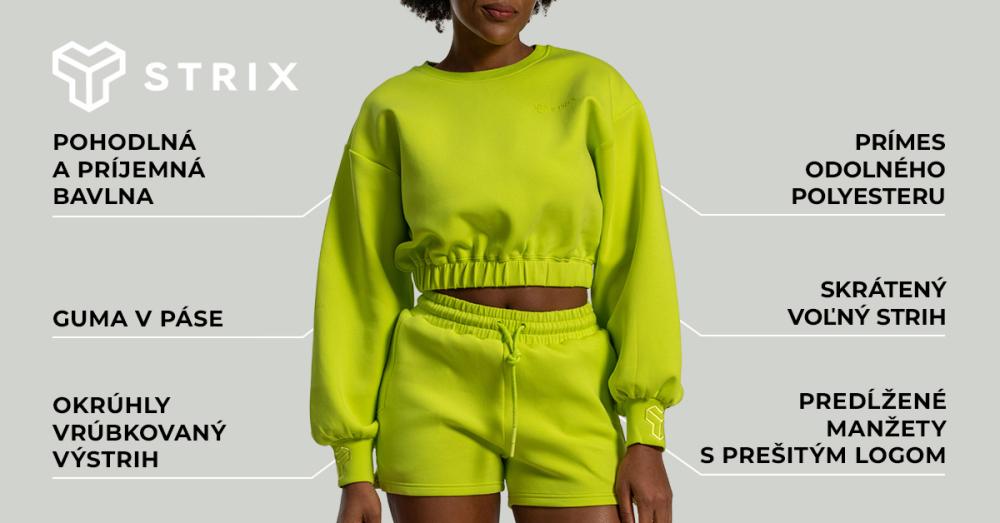 Dámská mikina Lunar Cropped Chartreuse - STRIX