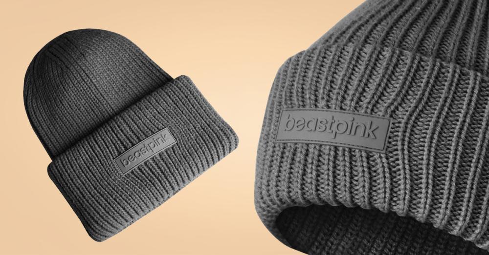 Zimní čepice Beanie Silver Black - BeastPink